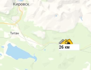 Карьер 26 км на карте