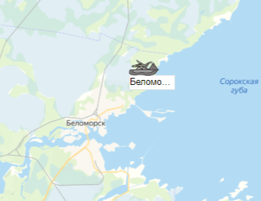 Беломорский щебень на карте Беломорск