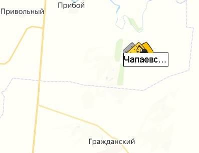 Карьер Чапаевский на карте