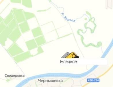 Месторождение Елецкое на карте