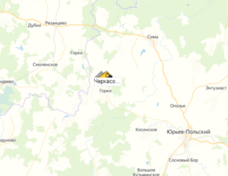 Черкасовский карьер на карте