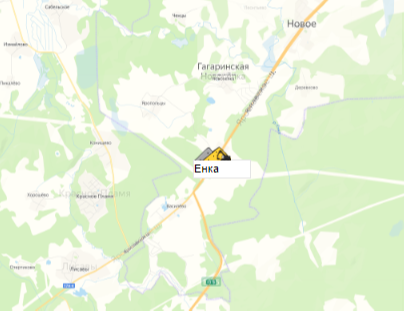 карьер Енка на карте