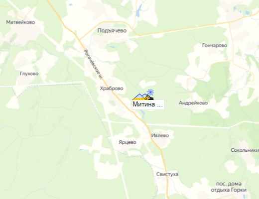 карьер Митина гора  на карте