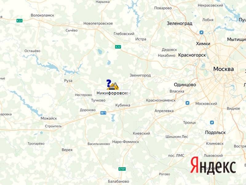 карьер Никифоровское на карте