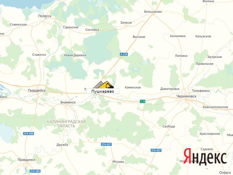 карьер Пушкарево на карте