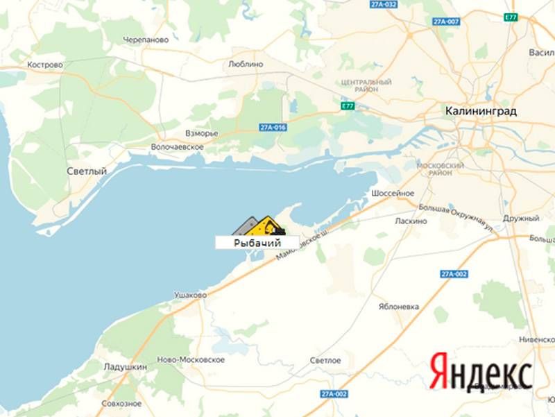 Карьер Рыбачий на карте