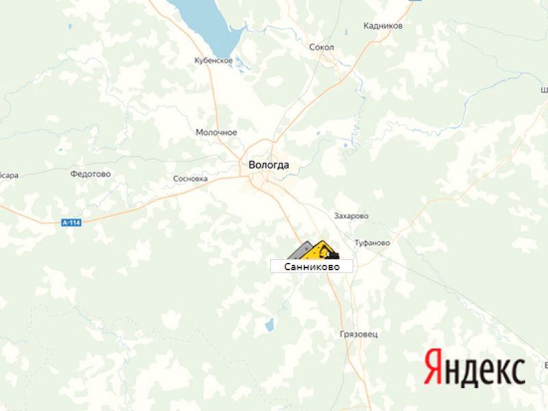 карьер Санниково на карте