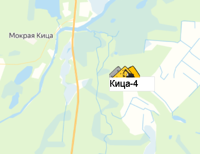 Карьер Кица-4 на карте