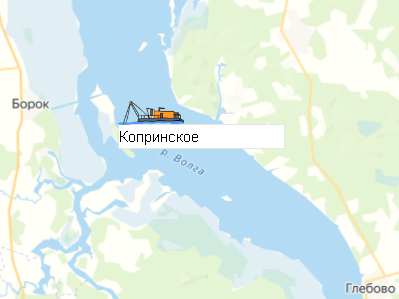 Копринское на карте