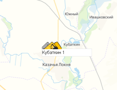Карьер Кубаткин 1 на карте