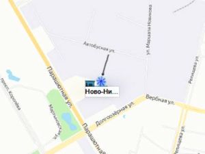 схема  проезда к снегоплавильному  пункту на Ново-Никитинской