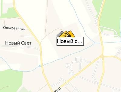 карьер Новый свет на карте