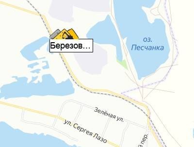 Песчанка Березовское карьероуправление на карте