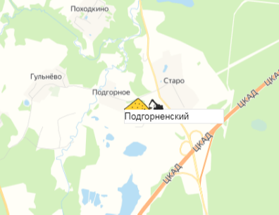 карьер Подгорненский на карте