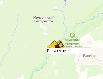 Карьер Ранинское на карте