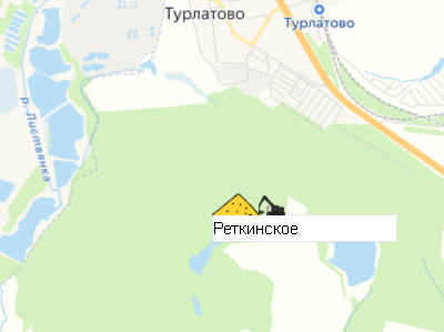 Карьер Реткинское на карте