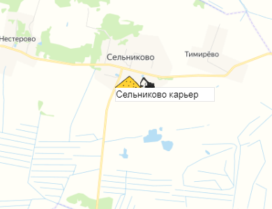 карьер Сельниково на карте