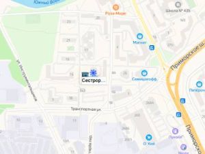 схема  проезда к снегоплавильному  пункту в сестрорецке