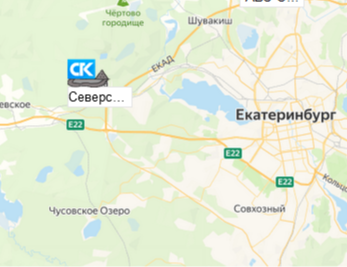 Северский Гранитный карьер на карте