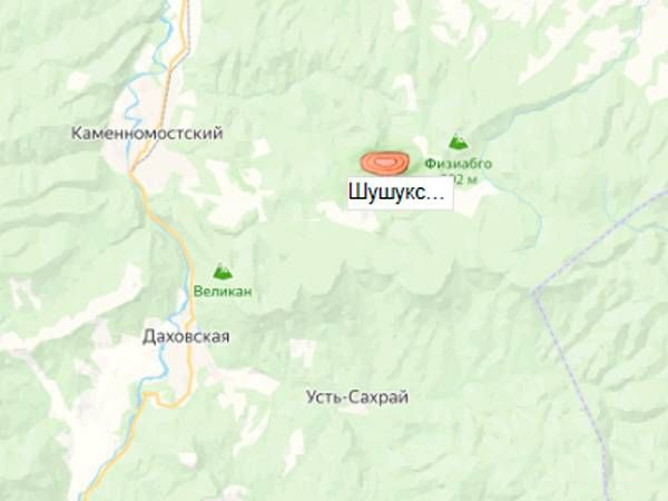 Шушукское месторождение на карте