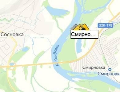 карьер Смирновский на карте