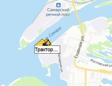 карьер Тракторная на карте