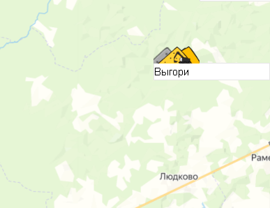 Карьер Выгори на карте