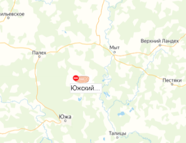 карьер Южский на карте